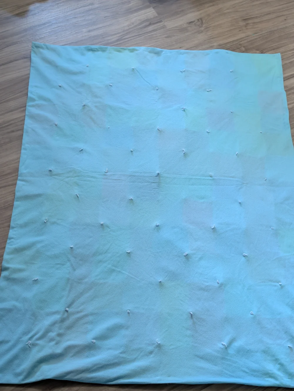 Vibrant Vintage Handmade Patchwork Tied Quilt Lap Throw Crib Blanket 4'x3'